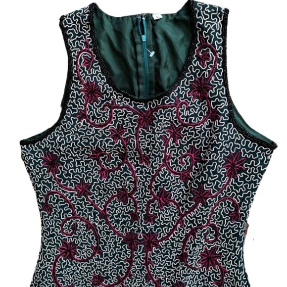 Vintage maxi embroidery and beads fitted dress - Picture 10 of 16